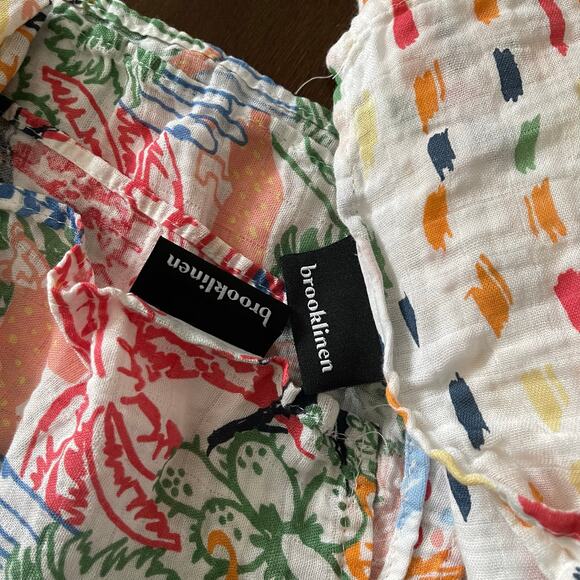 Brooklinen Sprinkles Swaddle Set of 2 Baby Burp Cloths Cotton Blend Blanket Cute - Picture 3 of 3